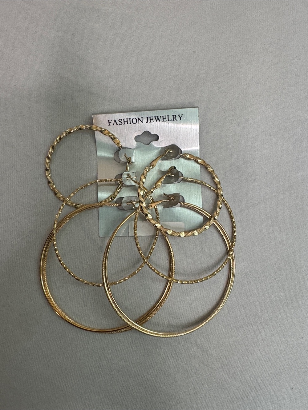 Fashion Jewelry Gold-Tone Hoop Earring Set